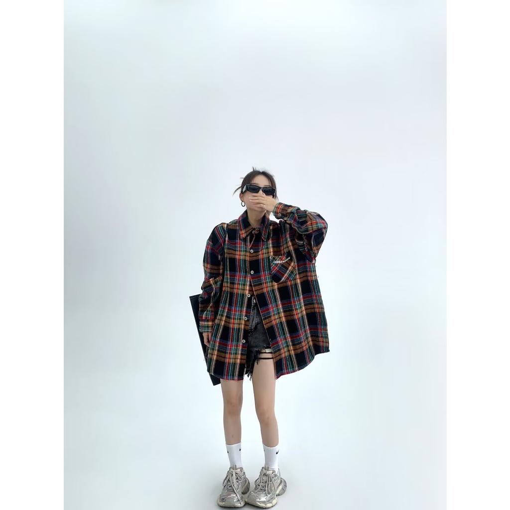 2024 Letter Long Sleeve Shirt Japanese Hong Kong Style Ins Loose Shirt Boys Summer Trendy Versatile Casual Coat