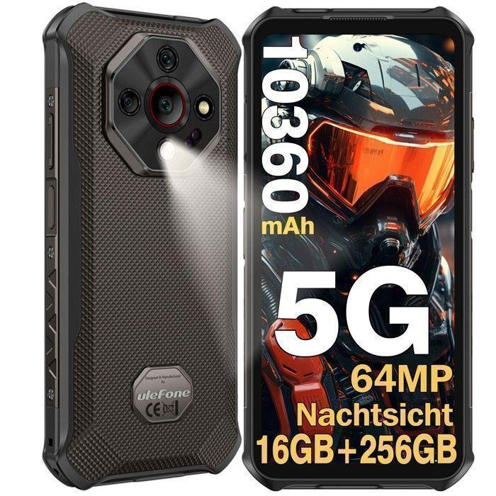 Teléfono Inteligente Robusto 5G Ulefone Armor X16 Pro 16GB+256GB 6.56" 10360mAh 64MP Teléfono Portátil Android 15 Doble SIM/NFC/GPS Negro - Muy buen estado