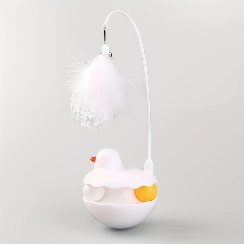 

Detachable & Washable with Feather and Bell for Teasing, Self-Play, and Dental Health - Perfect for All Cat Breeds белый