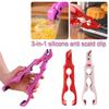 3in1 Anti-hot Bowl Plate Clips Silicone Handle Bottle Opener Portable Hot Bowl Gripper  Kitchen Use