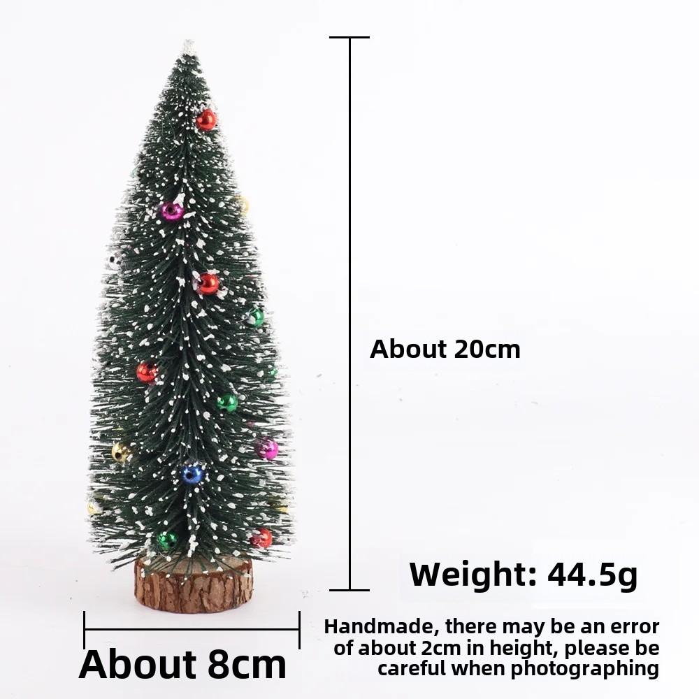 1Pc Desktop Mini Christmas Tree Cedar Tree Snowflake Pine Needle Tree Doll House Festival Tabletop Miniature Snow Decor