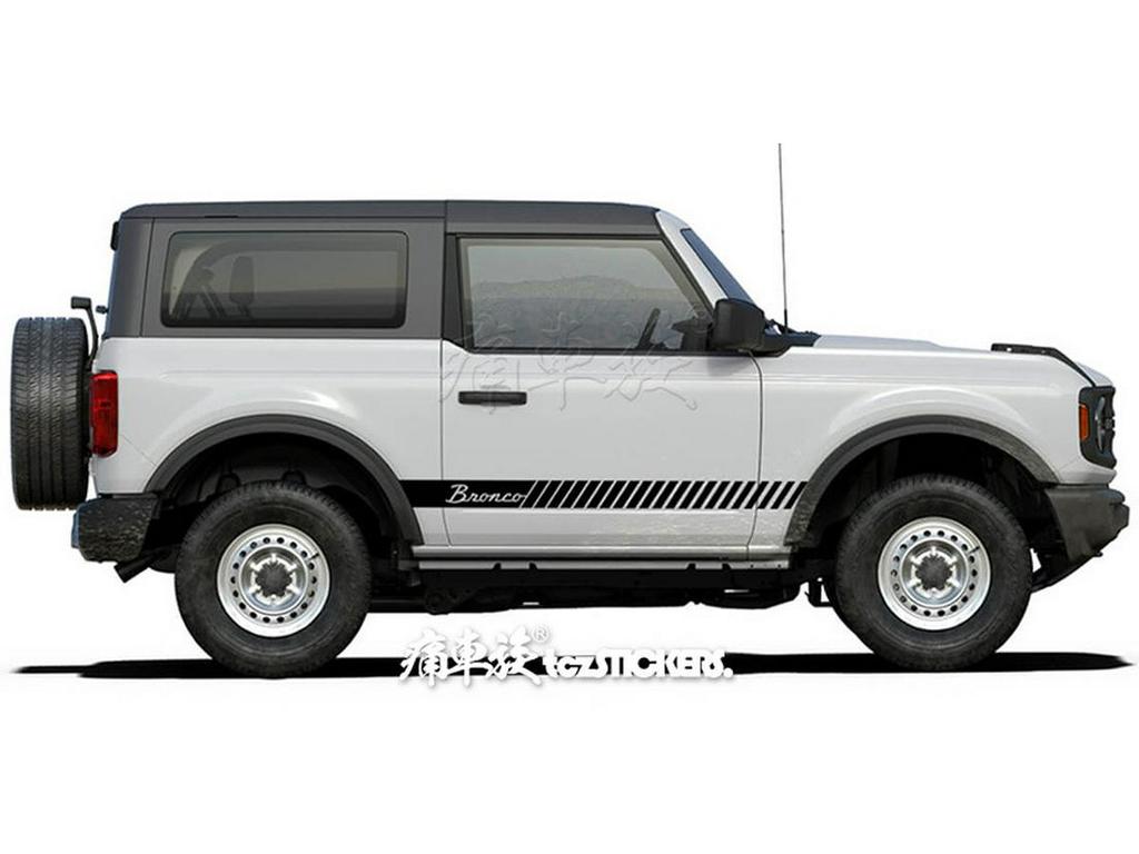 Bronco Two-Door Car Decal Strips for Body Decoration and Modification