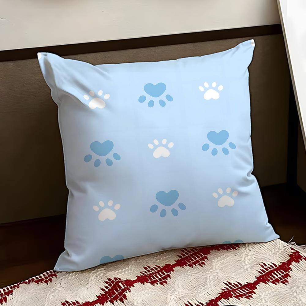Melted Pastel Paw Cushion Cover Reversible Soft Durable Pillow Cover Home  Car MultiScene Use for Daily Comfort