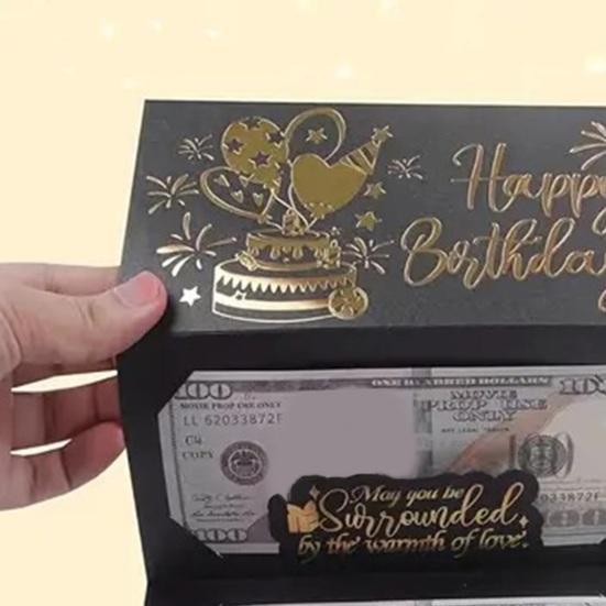 Geburtstags-Geldumschlag für Bargeld DIY Geldhalter und Geschenkkarten-Organizer mit 6 Fächern Überraschungsumschläge für Feiertage Geldgeschenke für Männer Frauen