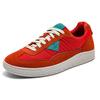 Clarks Art Series Cow Split Leather Fabric Retro Fashion Casual Sneakers Men sneakers Pomegranate-Red 261703997