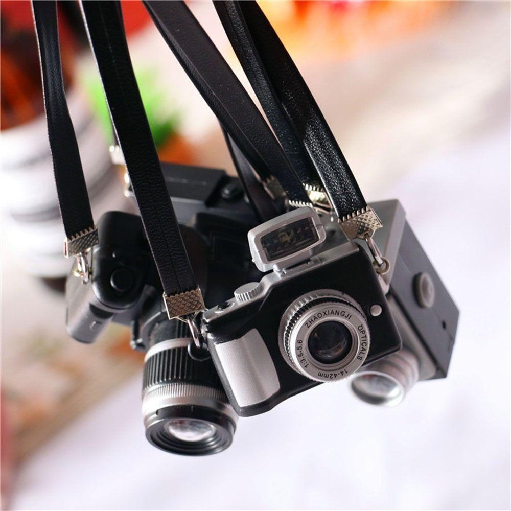 Multicolor Dolls Camera Shutter and Flash Plastic Dollhouse Camera Toys with Belt Miniature Camera 10/20cm Cotton Stuffed Doll