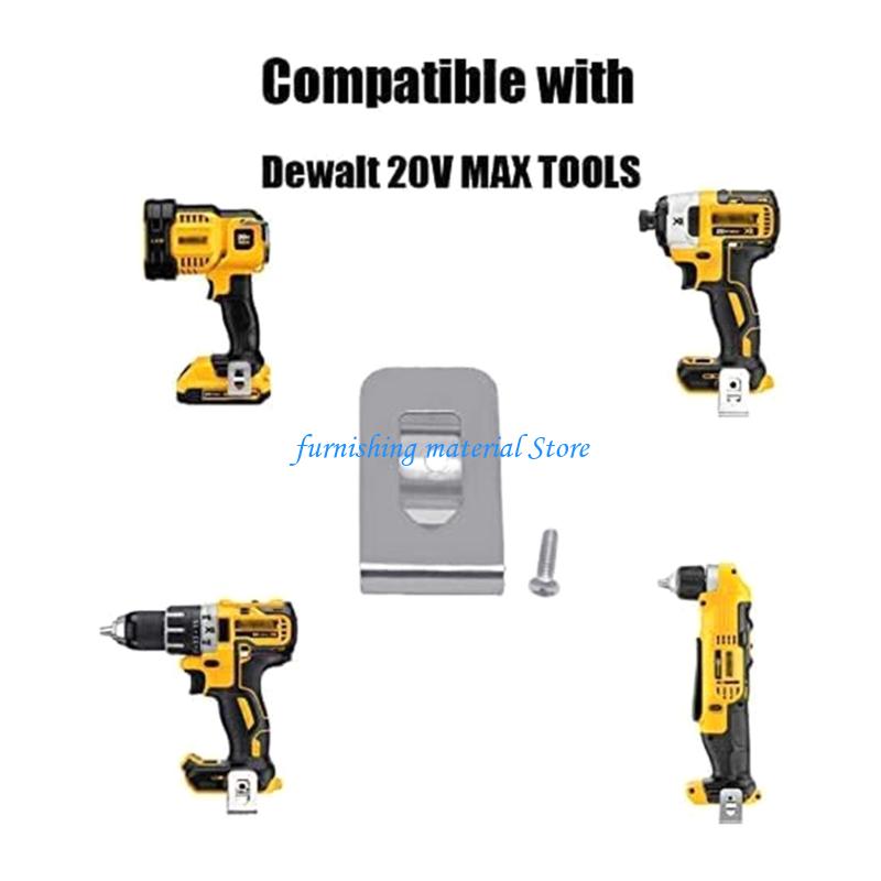 Y5GD 10Pcs Nonrust Steel Tool Clip Suitable with 20V Largest Drill Driver Power Tool Belt Holders Waist Clip Set