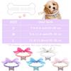Frienda 5 Pcs Pet Pearl Necklace Diamond Crystal Dog Pearl Necklace Collars with Bling Rhinestones Bone Dog Cat Jewelry Set Wedding Collar for Puppy