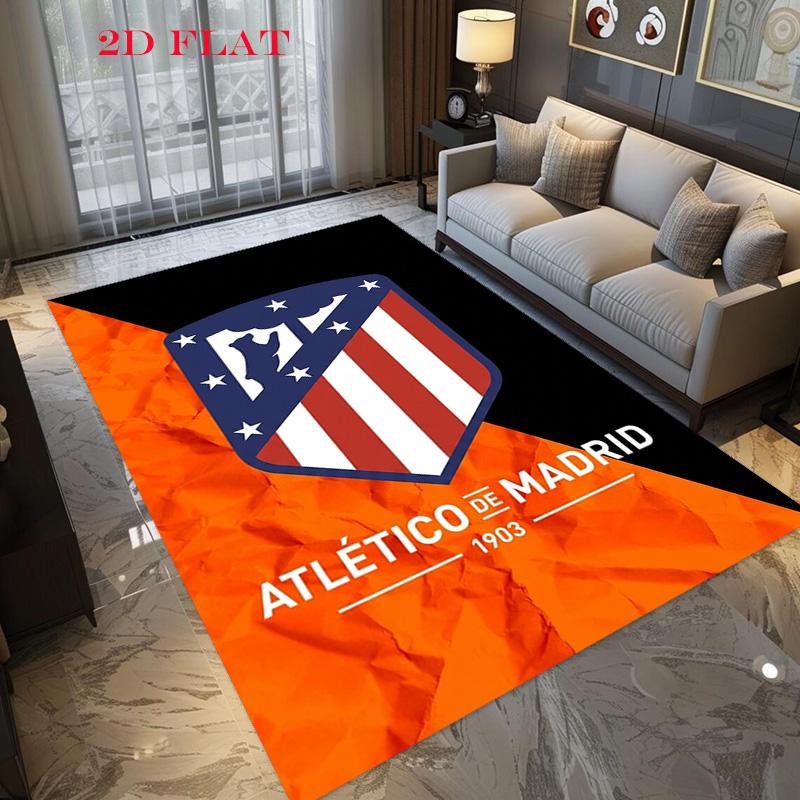Atletico Madrid Football Club Crest Carpet Home Decor Printing Fashion Protective Pad Dormitory Decoration