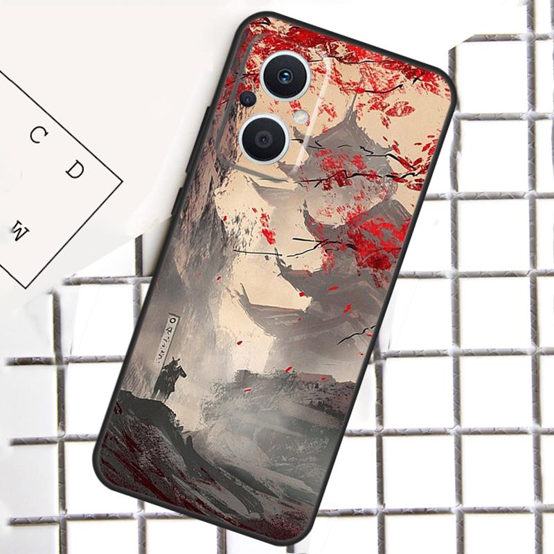 Japanese Style Art Phone Case For OPPO Reno 8T 7 8 Lite 14F 14 13 12 11 F 10 Pro OPPO Find X8 X6 X5 X9 Pro Cover