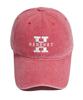 Hebeles Simple Logo Embroidered Pigment Washed Ball Cap - Cherry Pink