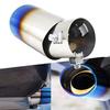 Blue Auto Rear Round Exhaust Pipe Tip Stainless Muffler Tail Steel Accessories
