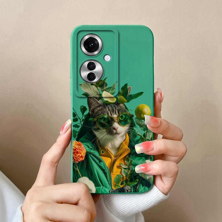 Sacs pour téléphone pour Oppo F25 Pro F23 Realme C20 C25 C30 C31 C33 C35 Narzo N53 N63 Motif Arbre de Coco de Plage Étui de Protection en Silicone Liquide pour Coque Oppo