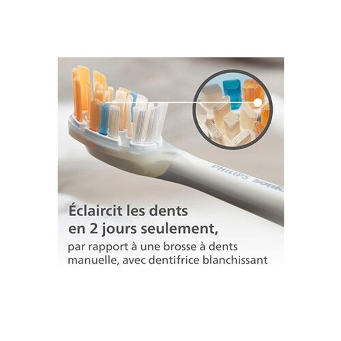 Brosse à dents - philips - 4 têtes clipsables - brossage sonique - brins longs - compatible brushsync