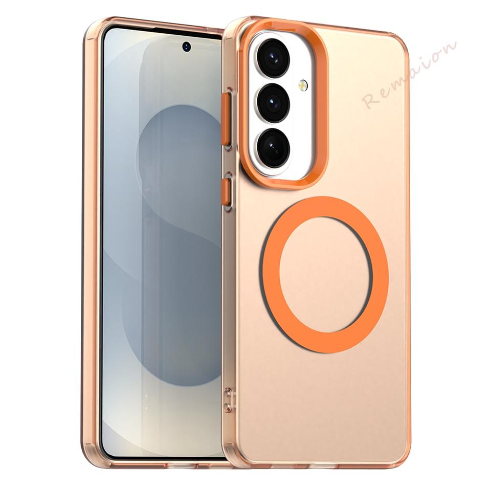 Cute Magnetic Phone Case for Samsung Galaxy S26 S23 S24 S2 FE Ultra A6 A36 A37 A7 A16 A17 A07 Clear Protector Cover