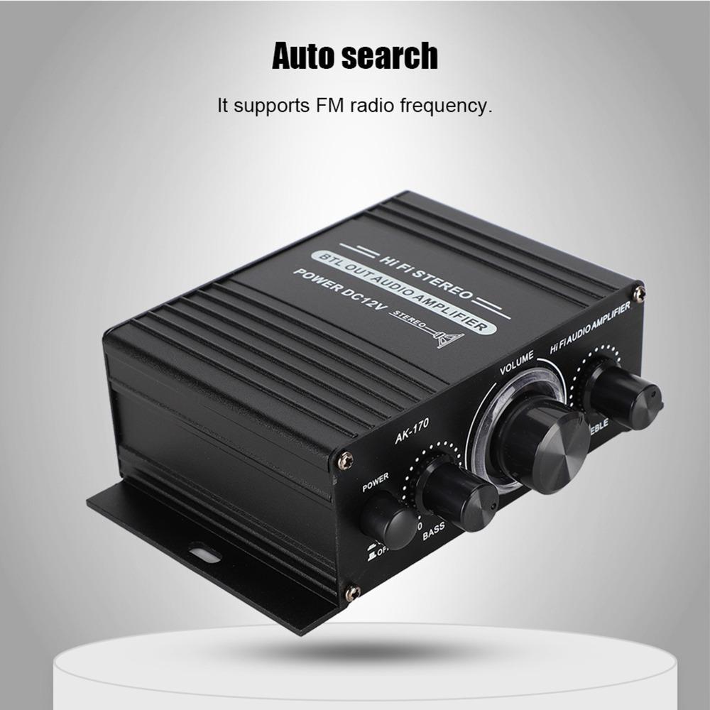 20w+20W Audio Amplifier 47K Resolution Stereo Amplifier Durable Mini Power Amplifier  Car Stereo