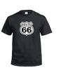 Tričko US Route 66 Černé Bílé bavlněné Tričko Vtipný Dárek dálnice #1 S - 5XL