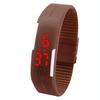 Men Women Fashion Silicone Red LED Sports Bracelet Touch Digital Wrist Watch