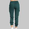 Side Pockets Ankle Banded Women Pants Slim Drawstring Mid Waist Sweatpants Streetwear