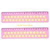 W89C 2Pcs Ergonomic  Drawing Rulers Decompression Toy Ruler Funny Measuring Ruler for Students Teacher Mental Workers