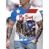 Puerto Rican Culture 'Yo Soy Boricua' Element Printed Short-sleeved T-shirt Ethnic Style Personalized Top