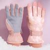 Touchscreen Plush Warm Riding Gloves Tie Dye Cycling Mitten for Women Winter Skiing Gloves  Adults
