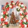 DIY Christmas Balloon Accessories Set Red White Balloon Arch Set for Christmas Eve Xmas Party Scene Decoration Latex Balloon Kit