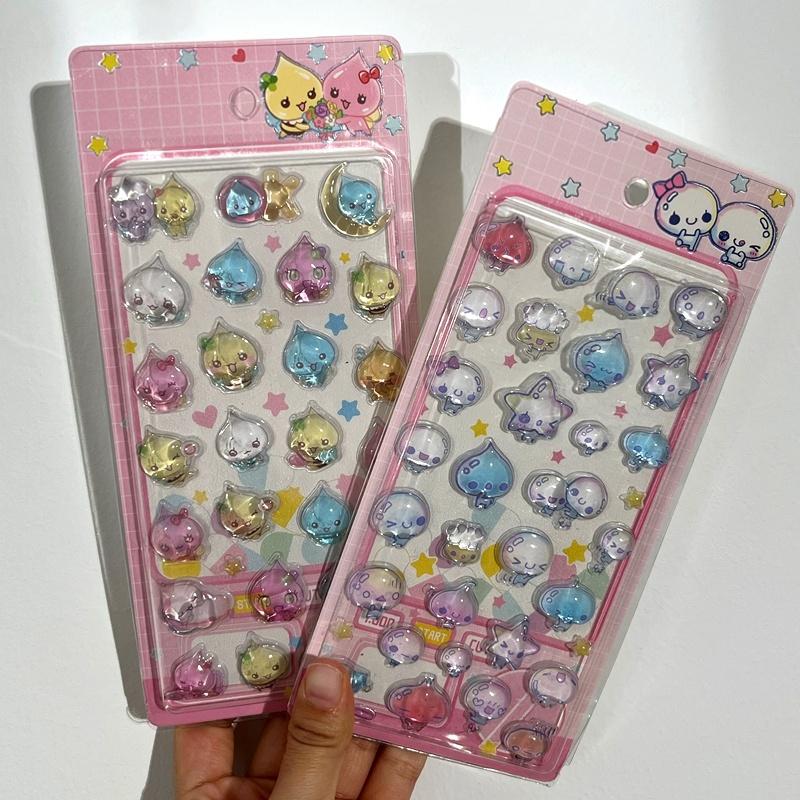 3D Cartoon Crystal Stickers Cute Little Water Drop Glitter Stickers Phone Cases Decal Journal Diy Decorative Sticker Party Gifts