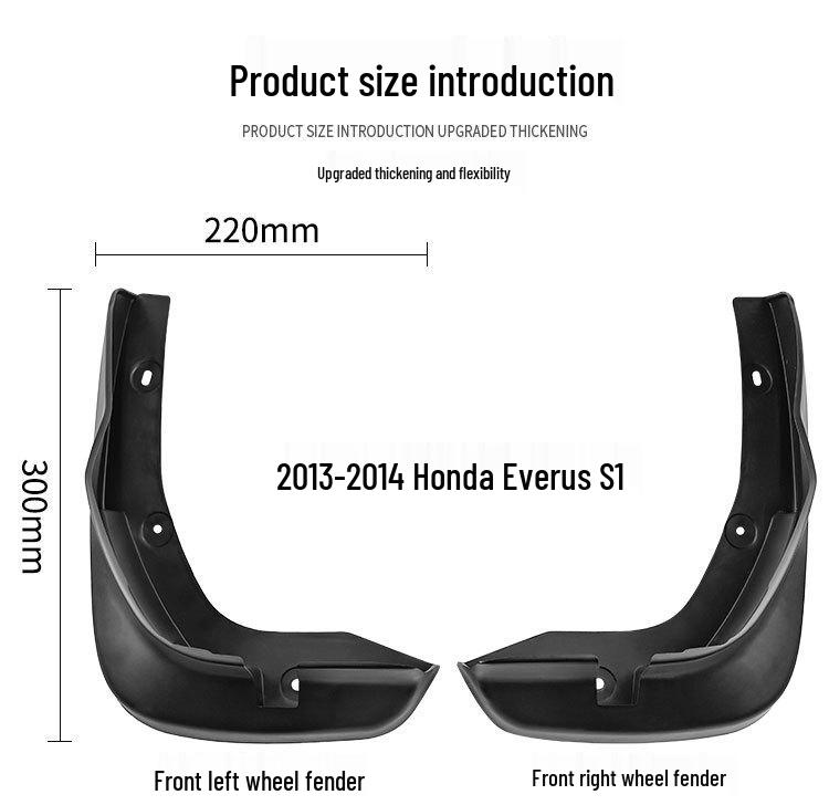 Car Tire Mudguard for Honda Everus S1 2013-2014 - Leather Modification