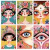 Anime 5D Diamond Painting Kit Full Round/Square Diamond Mosaic Cartoon Girl Eyes Rhinestone Embroidery DIY Home Decor Gift