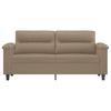 2 Seater Sofa Cappuccino Brown 140 Cm Faux Leather