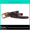 Elegant Leather Belt For Women With Chain Buckle And Classic Design For Casual Wear
