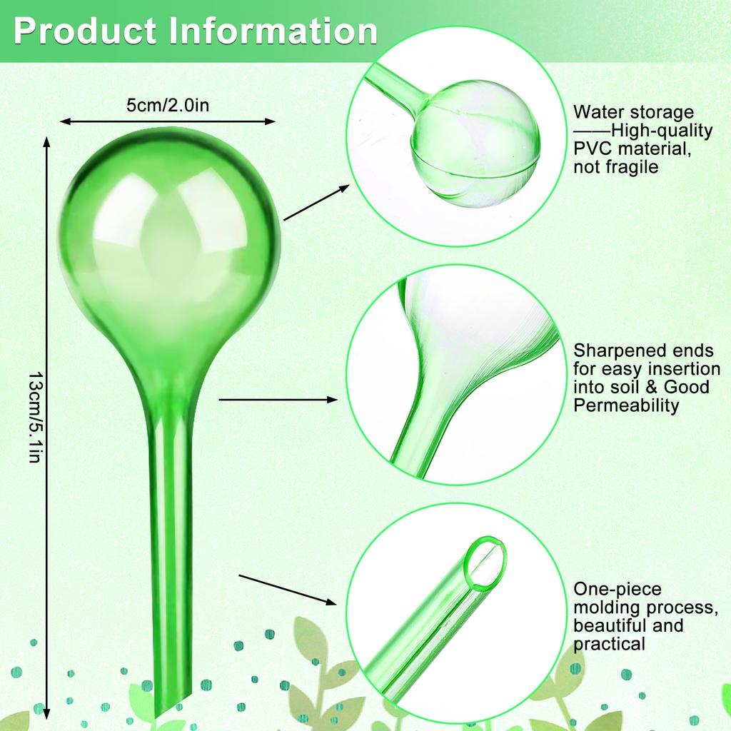 12 Pack Plant Watering Globes Self Watering System PVC Self Plant Watering Glo