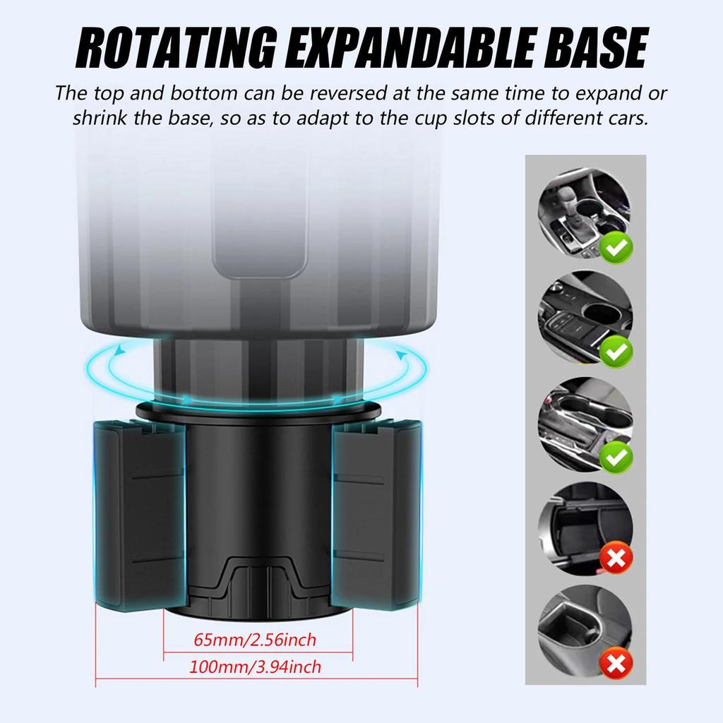 Car Cup Holder Expander Adjustable Base Beverage Bottle Holder Anti-slip Auto Drink Rack Stand for Auto Caravan Camper Cup Holders 5