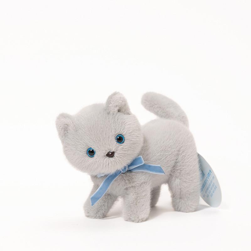 Bow Standing Adorable Cat Plush Toy For Children Birthday Present And Collection