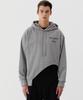 Unisex Cut-Out Square Embossed Hoodie_Gray