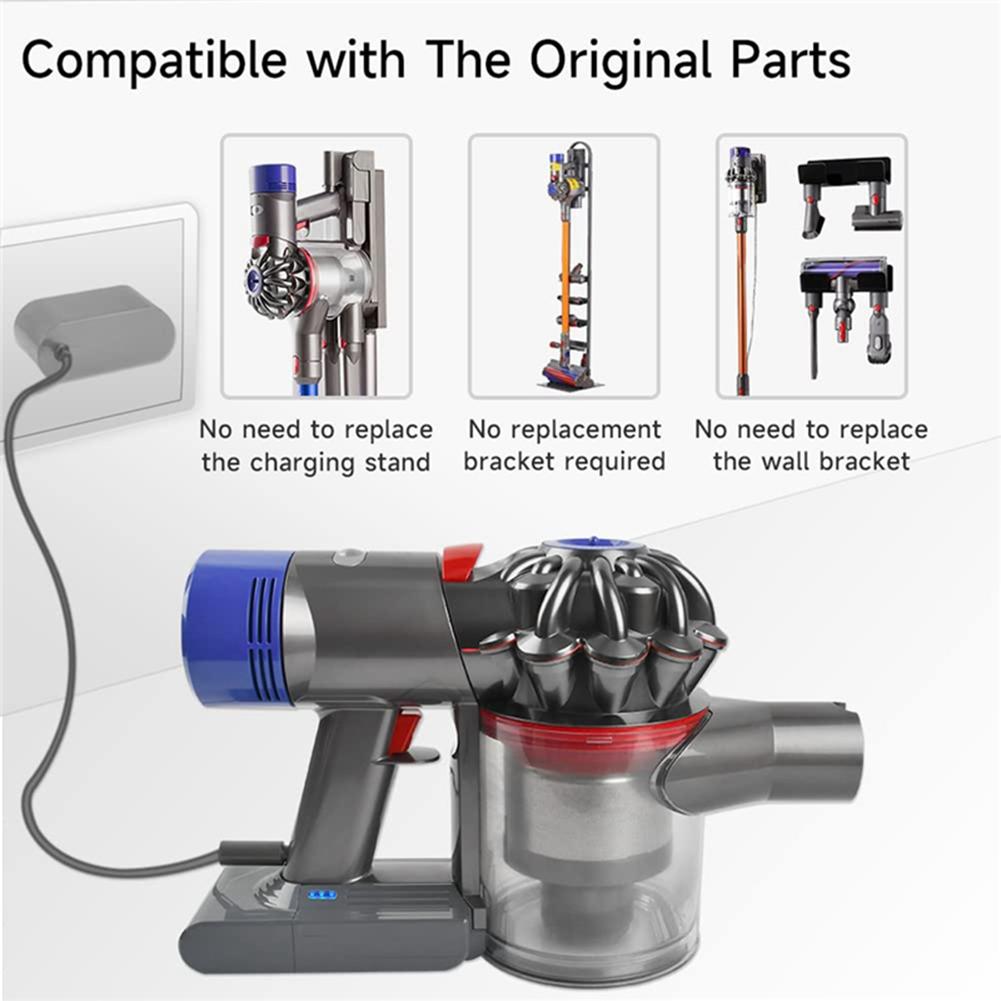 Replace V8 Battery Adapter+Pre-Filter 21.6V for Dyson V8 Batteries V8 Absolute V8 Animal Vacuum Cleaner Rechargeable