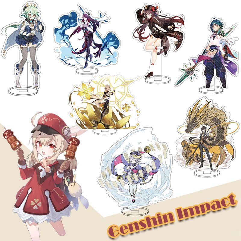 Exquisite Genshin Impact Barbatos Keqing Barbara Acrylic Figure Stand For Display Decor