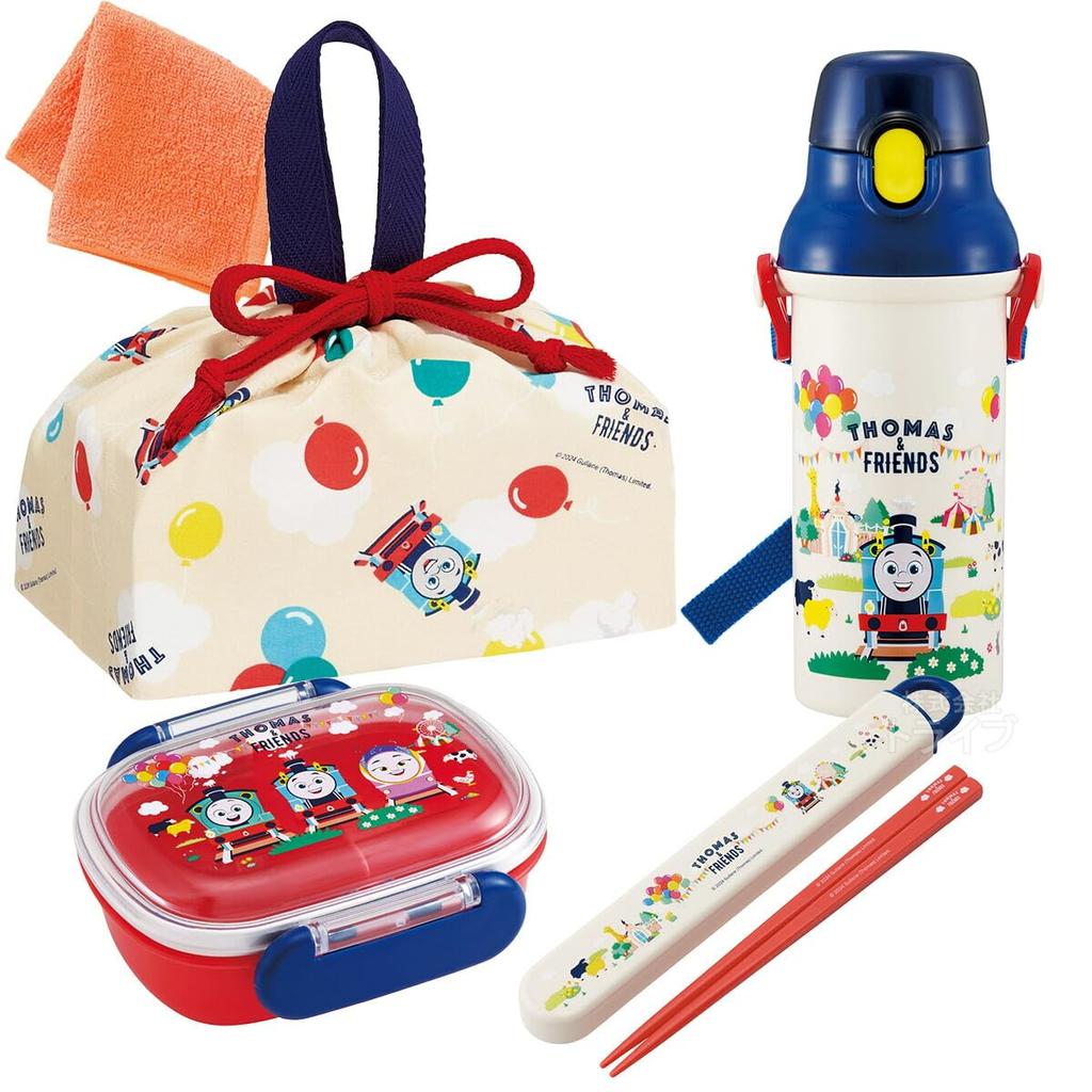 Skater Mini Towel Included Thomas Friends 4 Piece Set Antibacterial Lunch Box with Core 270ml Chopsticks Chopstick Box Drawstring Plastic Water Bottle