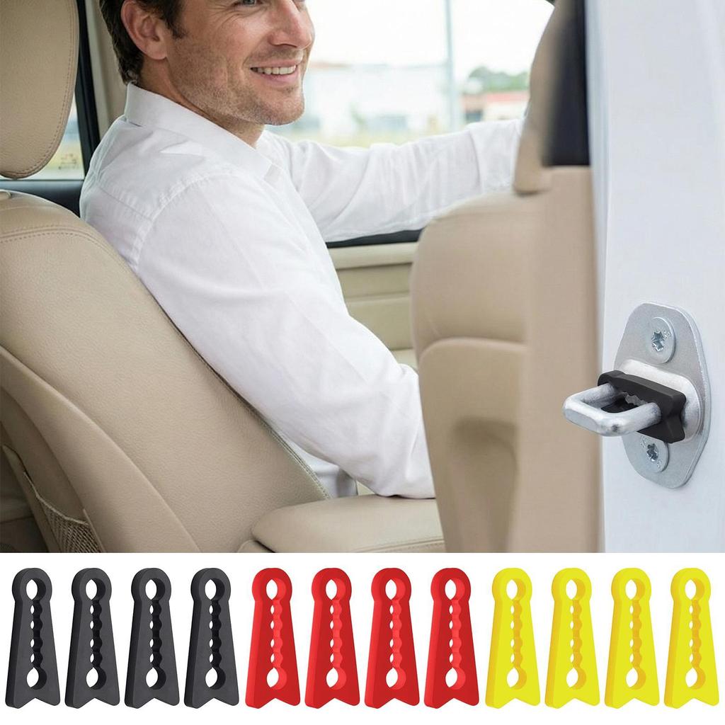 4pcs Vehicle Silicone Door Lock Protector Mat Car Door Lock Shock Absorber Pad Thickened for Auto Interior Truck Sedan SUV RV
