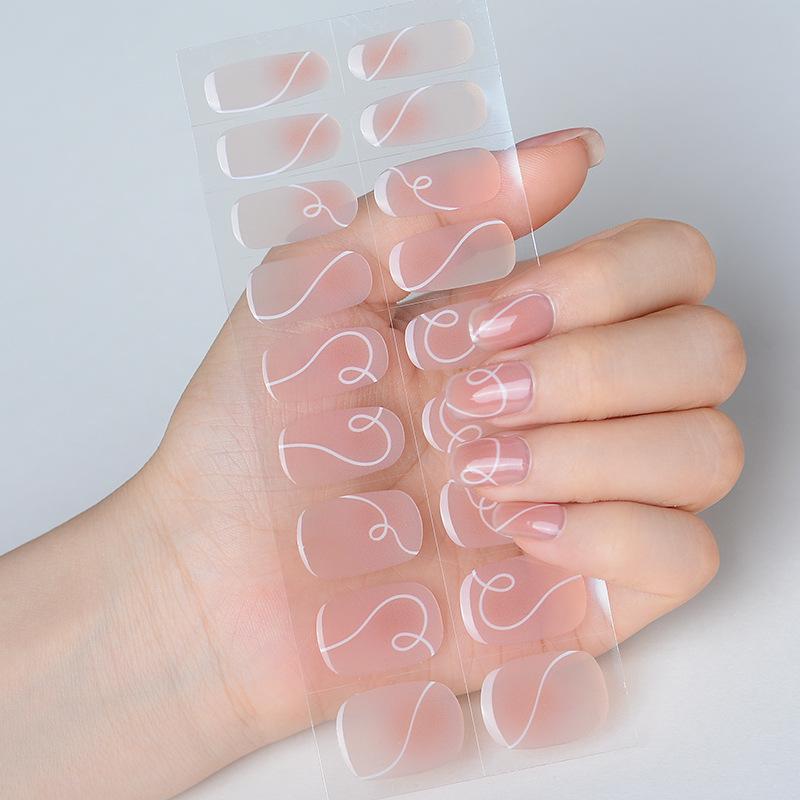 Sommer Gel Nagelsticker: Phototherapie, UV-Rouge, Halbfertiges Design