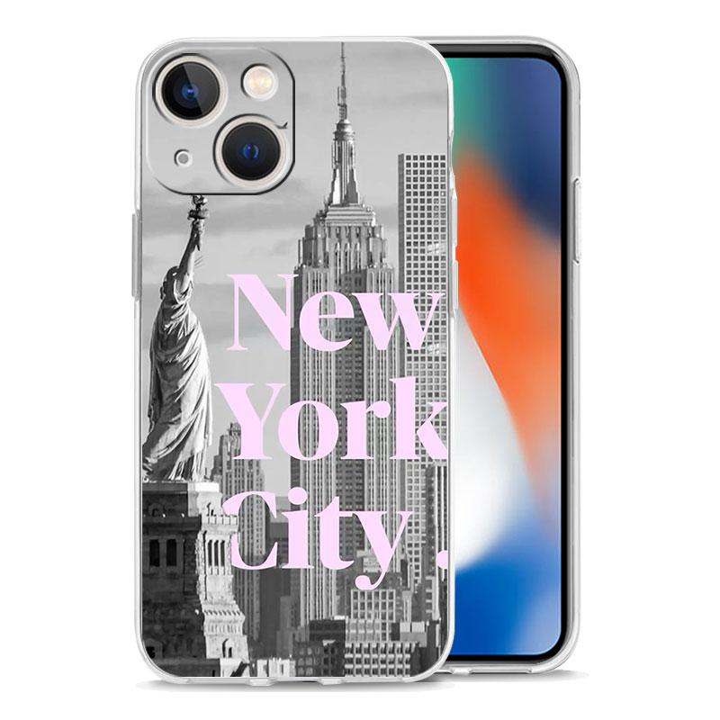 Phone Case For iPhone 17 Air Cases iPhone 16 15 12 13 14 Pro Max SE 7 8 Plus iPhone11 Cover NYC New York City seaside scenery