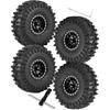 1.0" Beadlock RC Wheels and Tires for 1/18 TRX4M,1/24 Axai1 SCX24 RC Crawler,1.0 Beadlock Tires w/Alloy Aluminium Wheels 1.0 Rc Beadlock