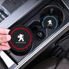 2 szt. mata pod kubek samochodowy materiał PVC wodoodporna miękka i łatwa do czyszczenia antypoślizgowa podstawka pod napoje odpowiednia do samochodów Peugeot