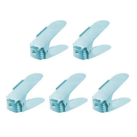 5Pcs Shoe Use Stacker Shoe Slots Adjustable Double-Layer Design Shoe Rack