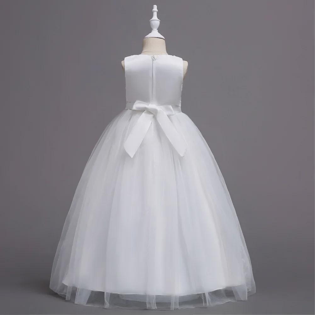 Flickors prinsessklänning: Lång, Medium & Stor Spets Puffig Kjol Bröllopsväst