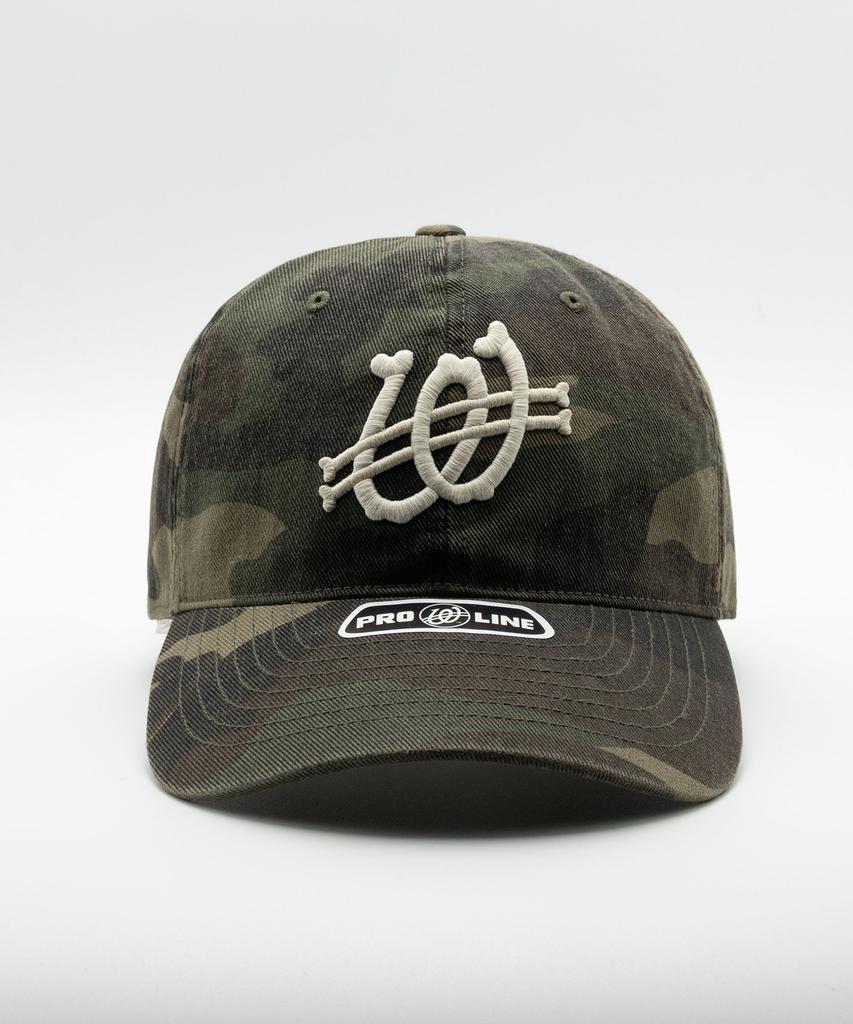 Wieoldeuwoldeu Born To Be Washed Camo Ball Cap