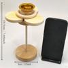 Incense Holder Candle Desk Gift Candlestick,Wood Ornament Home Fragrance for Cabinet,Living
