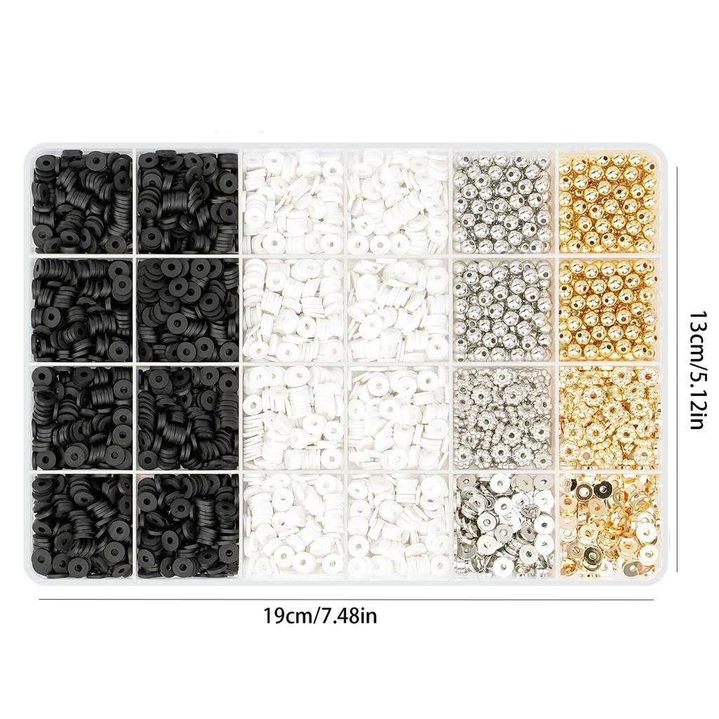 3000 Pieces Clay Bead Soft Pottery Piece Jewelry Making Kit, Friendship Bracelet Making Kit, Suitable For Gift Giving