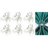 Pack of 6 Elegant Spiders Designs Napkin Rings Holders Halloween Kitchen Decoration With Rustproof Metal Finish